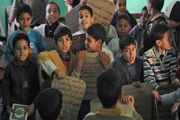 Quran learners at a Quran school in Algeria