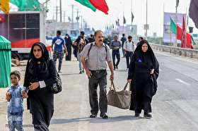 زائران کربلا در شلمچه