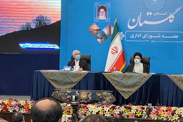 حجت الاسلام رئیسی رئیس جمهور در جلسه شورای اداری با مردم گلستان