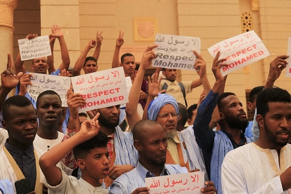 اعتراضات در موريتانی در حمايت از پيامبر (ص)
