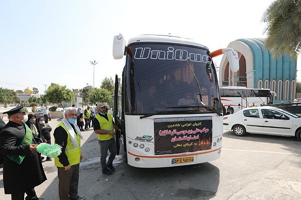 عزام خادمین موکب علی بن موسی الرضا ع به کربلا
