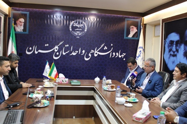 مصدقی مدیر کل راهداری و حمل.  نقل شهری در بازدید از خبرگزاری های جهاد دانشگاهی