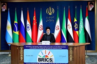 پیشنهادات رئیس جمهور در اجلاس بریکس برای توقف جنایات صهیونیست‌ها