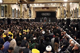 آخرین شب مراسم عزاداری حضرت زهرا (س) با حضور رهبری