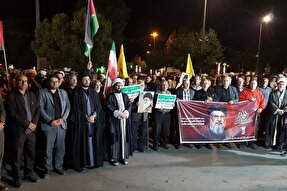 عکس | بزرگداشت شهادت سیدحسن نصرالله و سردار نیلفروشان در تویسرکان