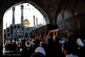 آیین تشییع پیکر استاد حشمت‌پور در قم